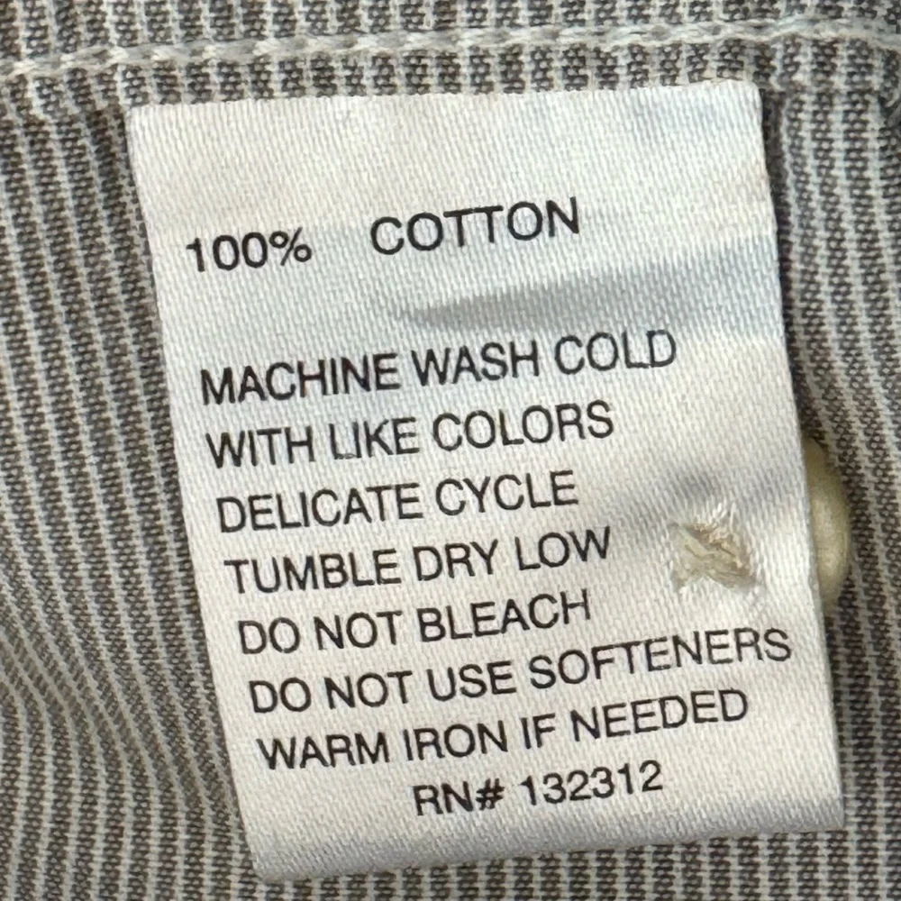 Howler Brothers Men’s Gray & White Striped Long Sleeve Button Up Shirt Size XL - Picture 6 of 7